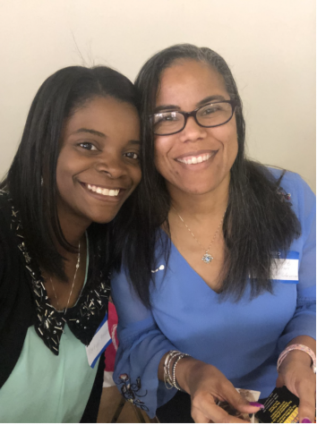 Mrs. Parker and Ms. Hampton serve together as mentors at the 2019 Empowering Women of Color Symposium event. 